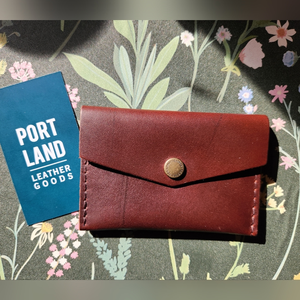 Portland Leather Goods AP Cognac Mini Envelope Wallet